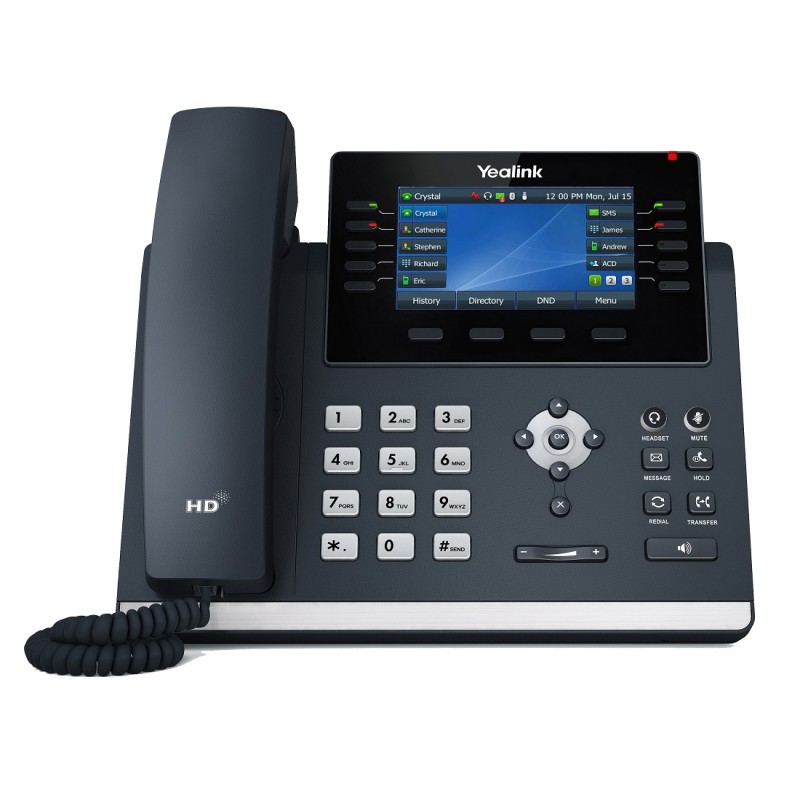 Yealink IP Phone Desktop PoE - T46U - 4.3'' Gigabit, USB, Expansion, Color Screen — Buy in Cyprus with Fast Delivery