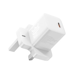 Baseus Charger Wall - GaN5 - 30W USB-C UK MINI White — Buy in Cyprus with Fast Delivery