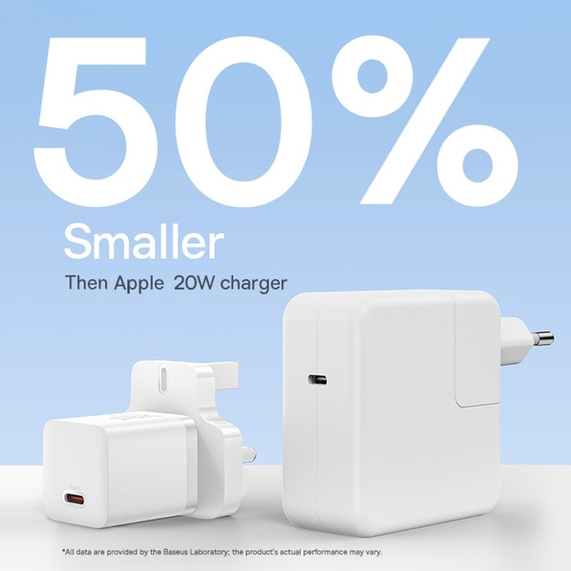 Baseus Charger Wall - GaN5 - 30W USB-C UK MINI White — Buy in Cyprus with Fast Delivery