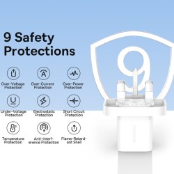 Baseus Charger Wall - GaN5 - 30W USB-C UK MINI White — Buy in Cyprus with Fast Delivery