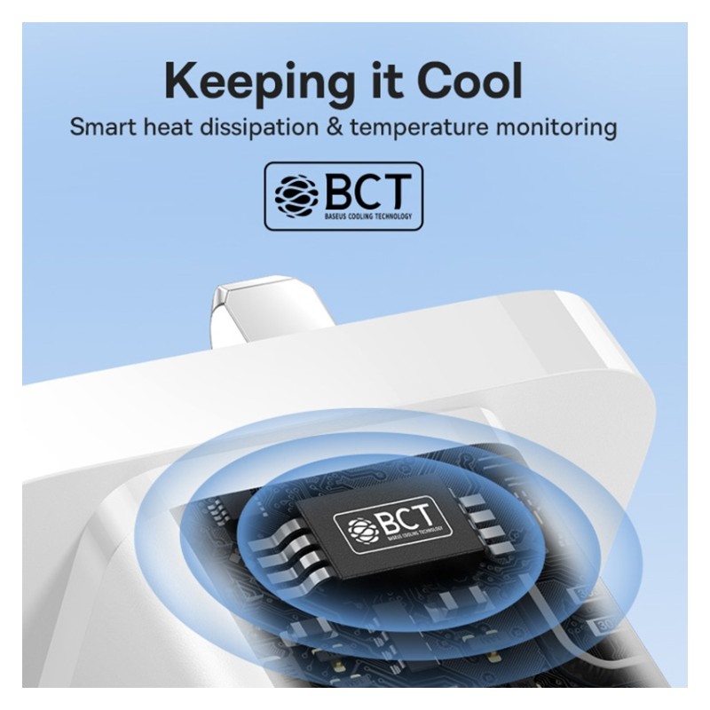 Baseus Charger Wall - GaN5 - 30W USB-C UK MINI White — Buy in Cyprus with Fast Delivery