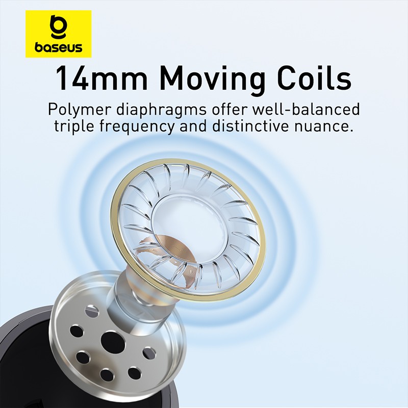 Baseus Earphones - CZ17 - Wired Type C Black — Buy in Cyprus with Fast Delivery