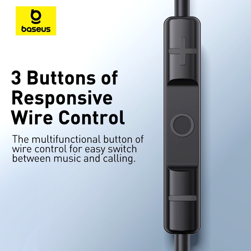 Baseus Earphones - CZ17 - Wired Type C Black — Buy in Cyprus with Fast Delivery