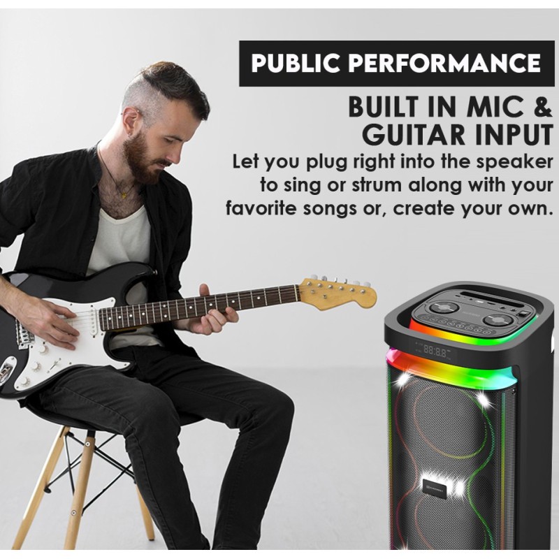 SonicGear Portable Karaoke Speaker - BBX1300 - 2 x 6.5'' BT USB RGB 2x Mics Audiobox — Buy in Cyprus with Fast Delivery