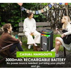 SonicGear Portable Karaoke Speaker - BBX1300 - 2 x 6.5'' BT USB RGB 2x Mics Audiobox — Buy in Cyprus with Fast Delivery