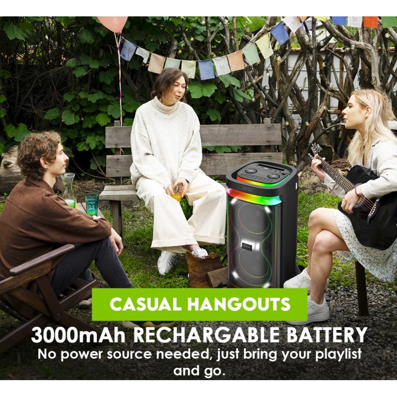 SonicGear Portable Karaoke Speaker - BBX1300 - 2 x 6.5'' BT USB RGB 2x Mics Audiobox — Buy in Cyprus with Fast Delivery