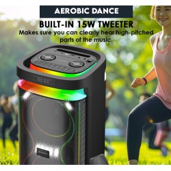 SonicGear Portable Karaoke Speaker - BBX1300 - 2 x 6.5'' BT USB RGB 2x Mics Audiobox — Buy in Cyprus with Fast Delivery