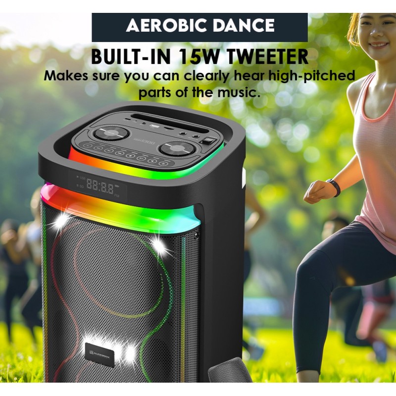 SonicGear Portable Karaoke Speaker - BBX1300 - 2 x 6.5'' BT USB RGB 2x Mics Audiobox — Buy in Cyprus with Fast Delivery