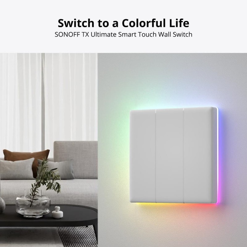 Sonoff Smart Wall Touch Switch - T54C-WiFi - 4-Button White — Buy in Cyprus with Fast Delivery