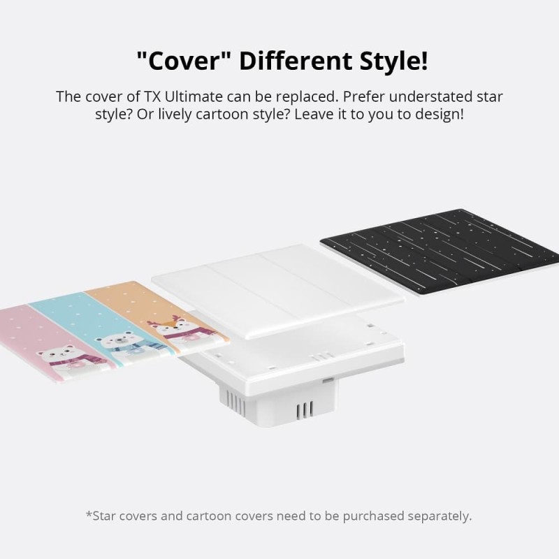 Sonoff Smart Wall Touch Switch - T54C-WiFi - 4-Button White — Buy in Cyprus with Fast Delivery