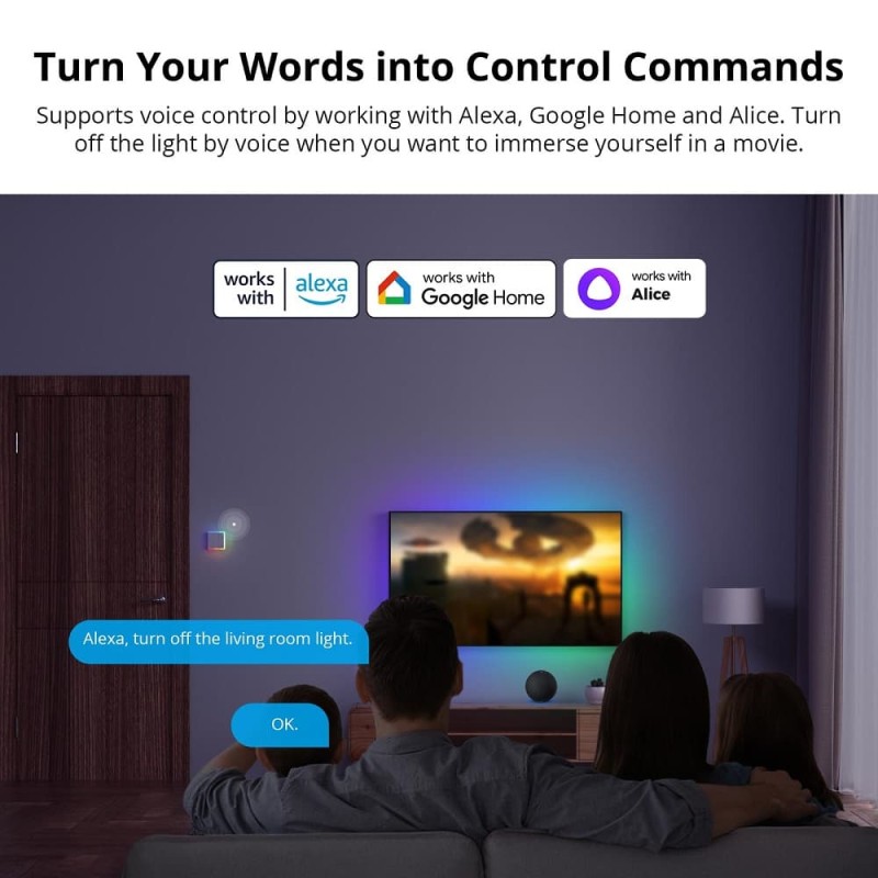 Sonoff Smart Wall Touch Switch - T54C-WiFi - 4-Button White — Buy in Cyprus with Fast Delivery