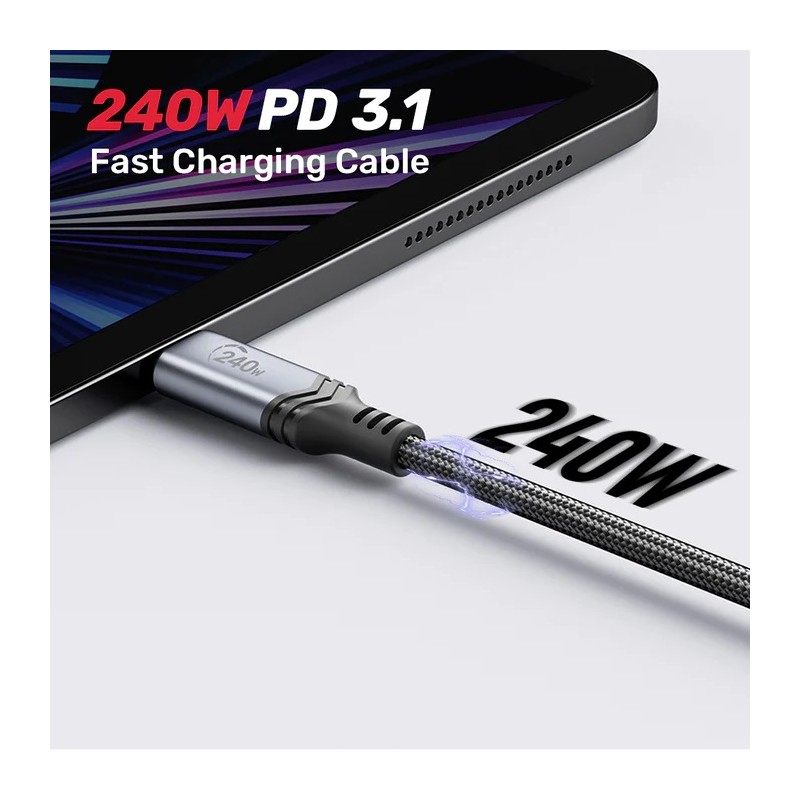 Unitek MC USB-C Cable - C14110GY-2M - PD240W USB3.1 E-Marker 2.0m — Buy in Cyprus with Fast Delivery
