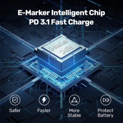 Unitek MC USB-C Cable - C14110GY-2M - PD240W USB3.1 E-Marker 2.0m — Buy in Cyprus with Fast Delivery