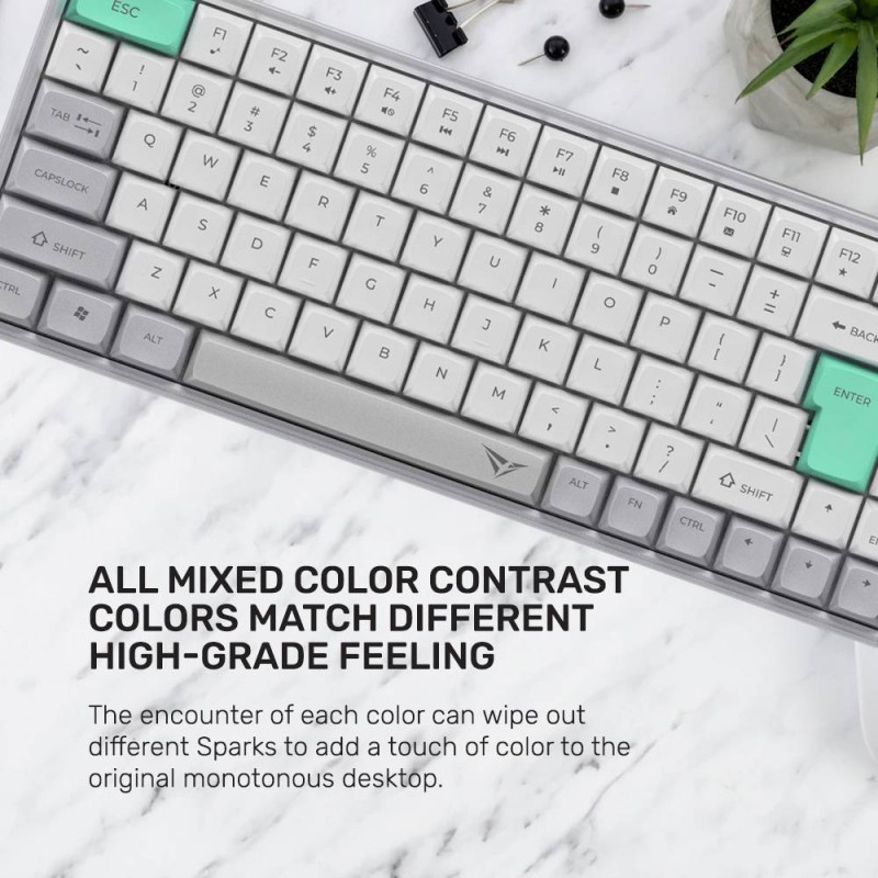 Alcatroz Tetriz - Air 3 - Wireless Keyboard 2.4G+BT Winter White — Buy in Cyprus with Fast Delivery