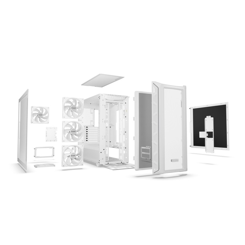 be quiet! Shadow Base 800 FX - White Mid Tower Case, Tempered Glass, RGB Fans, E-ATX/ATX Compatible