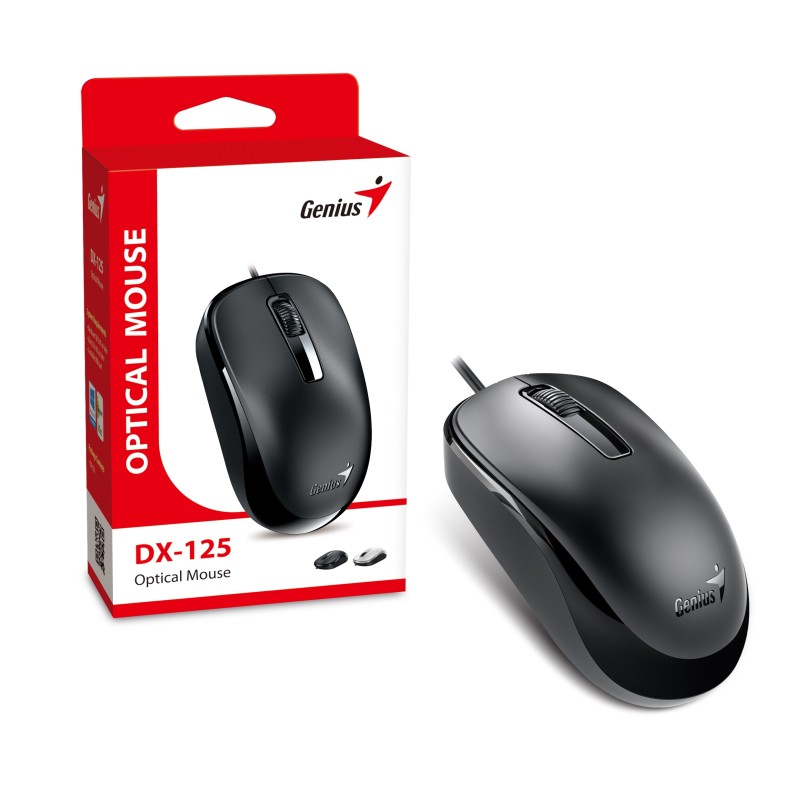 Genius Mouse - DX-125 - Wired USB-A Silent Black — Buy in Cyprus with Fast Delivery
