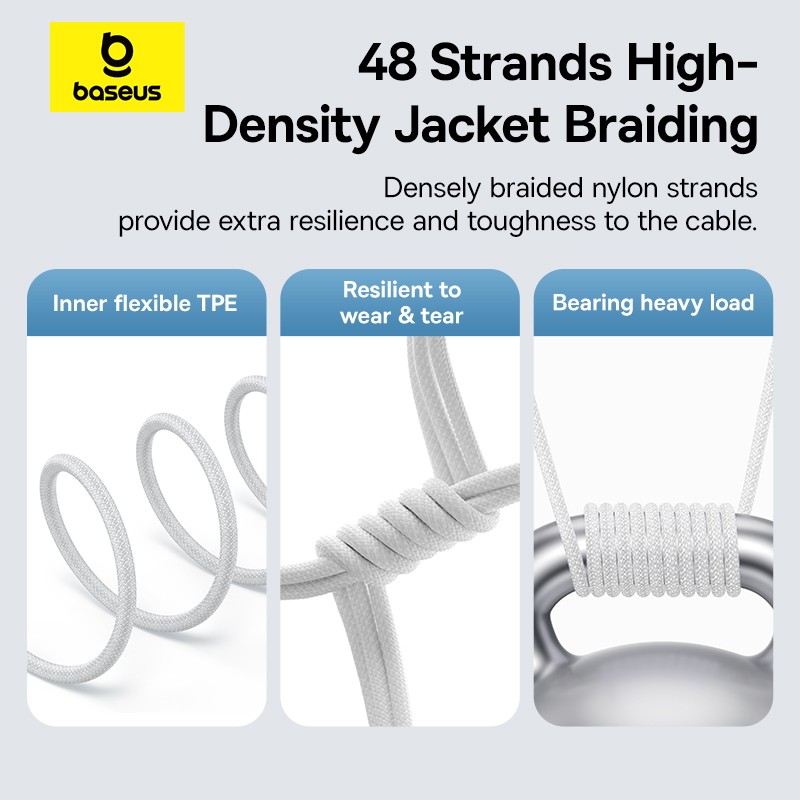 Baseus Cable Lightning to USB-C Gem Series - 1.0m - 20W - White — Buy in Cyprus with Fast Delivery