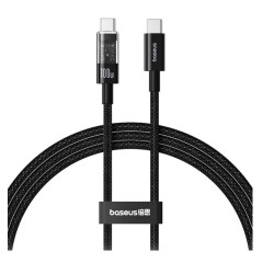Baseus Cable USB-C to USB-C Gem Series 100W 1.0m Black - USB-C to USB-C, 100W, 1.0m, Black — Buy in Cyprus with Fast Delivery