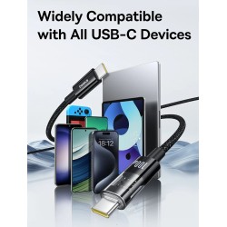 Baseus Cable USB-C to USB-C Gem Series 100W 1.0m Black - USB-C to USB-C, 100W, 1.0m, Black — Buy in Cyprus with Fast Delivery