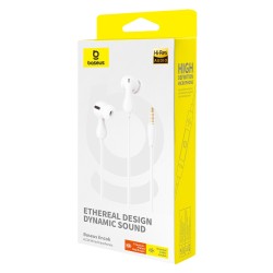 Baseus Headphones - HZ20 - In Ear Wired 3.5mm HiRes White — Buy in Cyprus with Fast Delivery