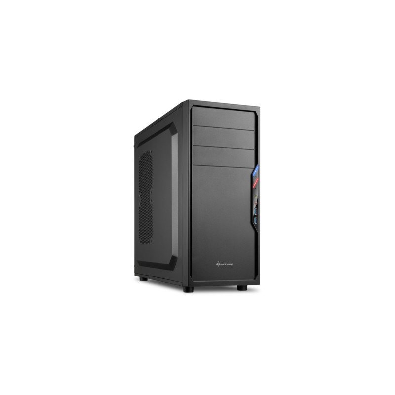 Sharkoon VS4-V Mid Tower PC Case - Black, ATX/mATX/Mini-ITX, 385mm GPU, 160mm CPU Cooler — Buy in Cyprus with Fast Delivery
