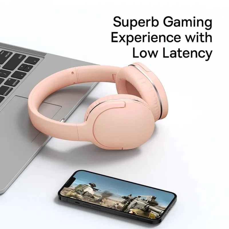 Baseus Wireless Headphones Over Ear Encok - D02 Pro v2 - Pink — Buy in Cyprus with Fast Delivery