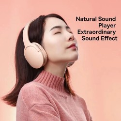 Baseus Wireless Headphones Over Ear Encok - D02 Pro v2 - Pink — Buy in Cyprus with Fast Delivery