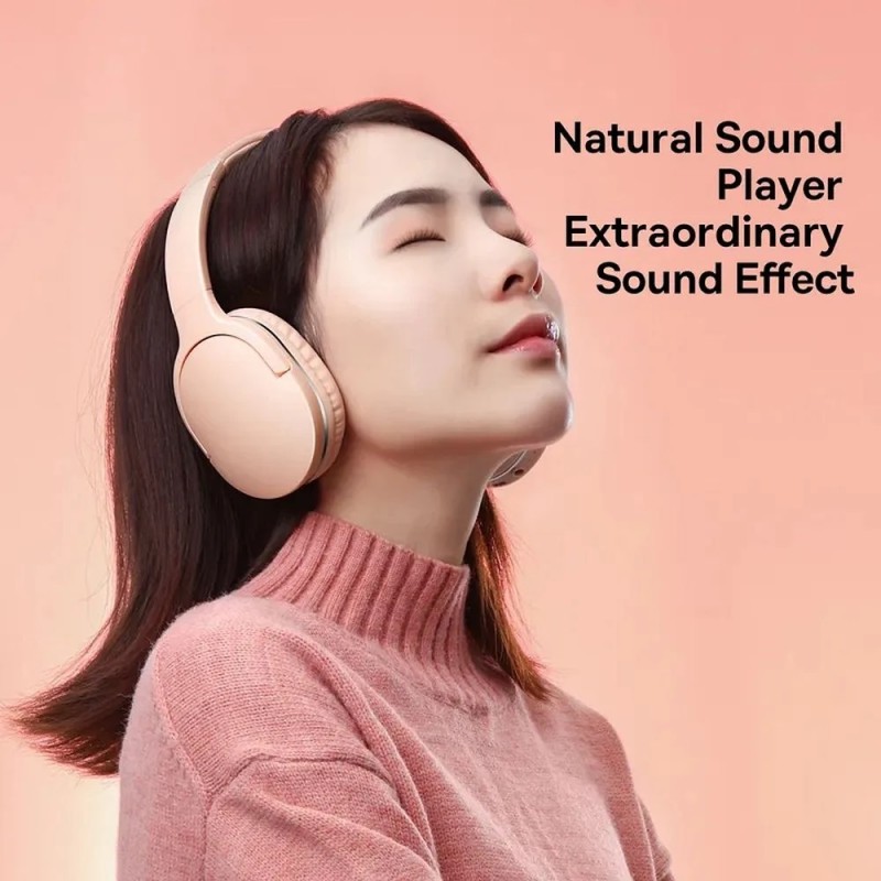 Baseus Wireless Headphones Over Ear Encok - D02 Pro v2 - Pink — Buy in Cyprus with Fast Delivery