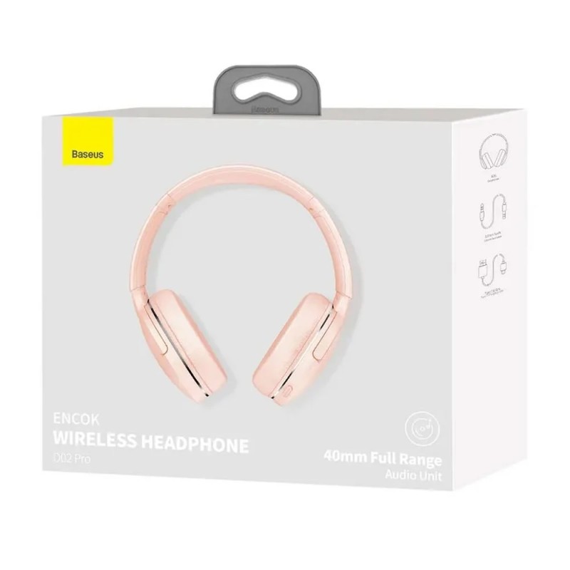 Baseus Wireless Headphones Over Ear Encok - D02 Pro v2 - Pink — Buy in Cyprus with Fast Delivery