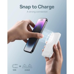 Baseus Powerbank - 20W 5000mAh Magnetic Wireless White — Buy in Cyprus with Fast Delivery