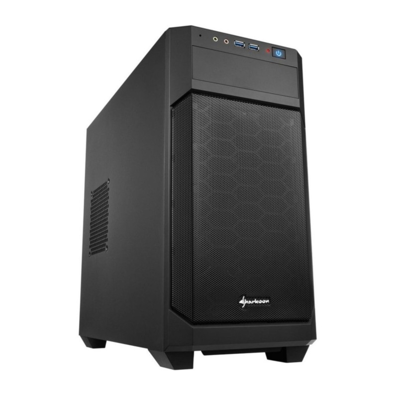 Sharkoon V1000 - Micro-ATX Mini-Tower PC Case - Mesh Front, 400mm GPU Support, 155mm CPU Cooler Clearance