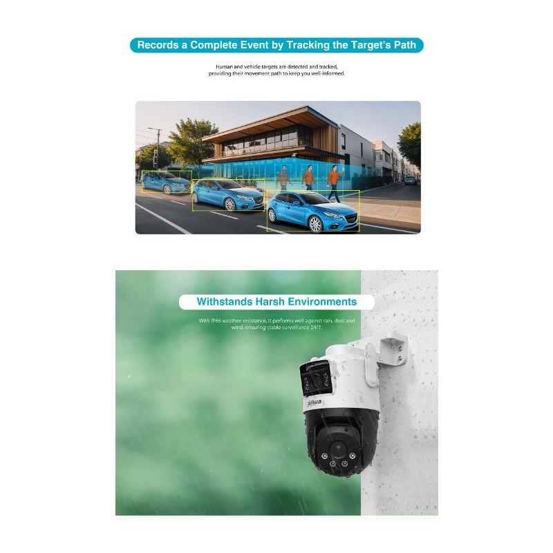 Dahua IP 3.0MP Wifi PT Dual Illumination Dual-Lens - P3D-3F-PV - IP 3.0MP Wifi PT Dual Illumination Dual-Lens