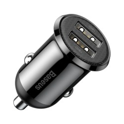 Baseus GRAIN Pro Car Charger - 4.8A Black — Buy in Cyprus with Fast Delivery