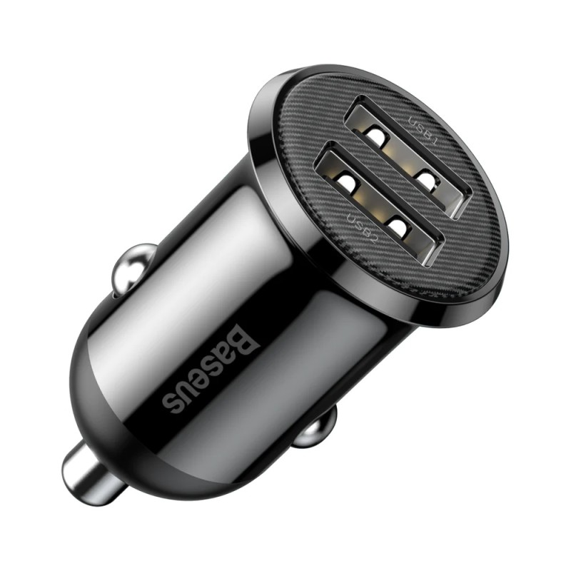 Baseus GRAIN Pro Car Charger - 4.8A Black — Buy in Cyprus with Fast Delivery