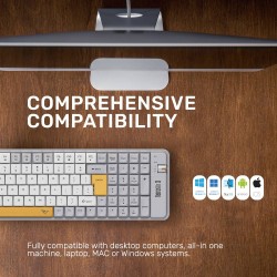 Alcatroz Tetriz Wireless Keyboard - Air 3 - Wireless Keyboard 2.4G+BT Summer White — Buy in Cyprus with Fast Delivery