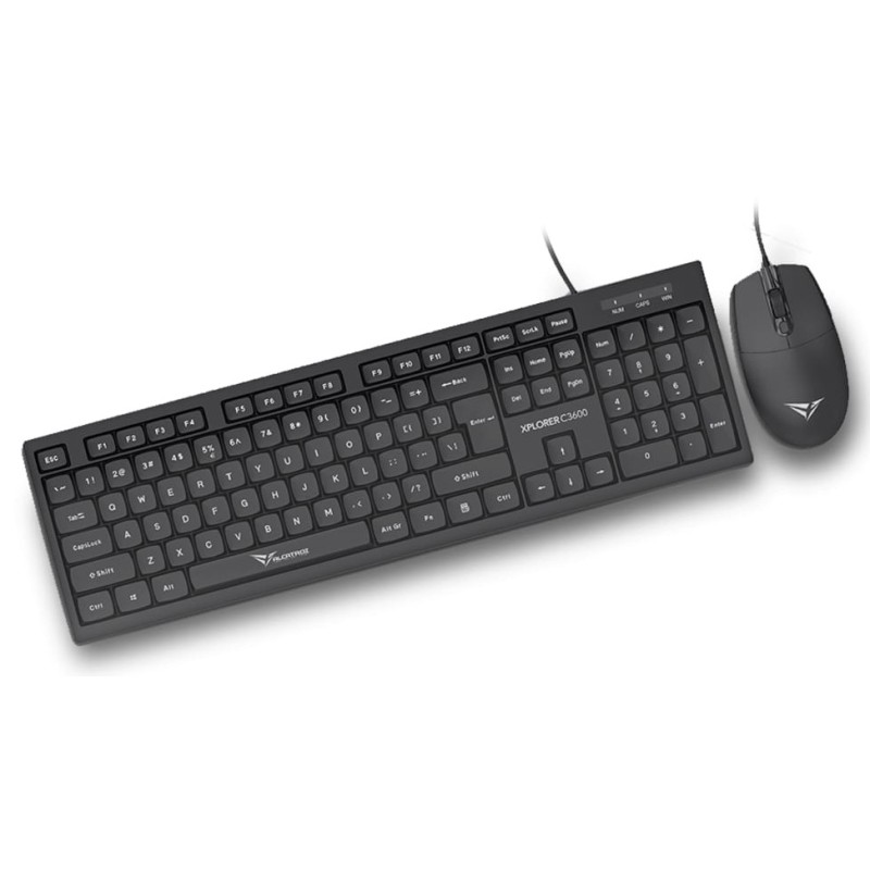 Alcatroz Keyboard & Mouse Wired Combo XPLORER - C3600 - Silent Black — Buy in Cyprus with Fast Delivery