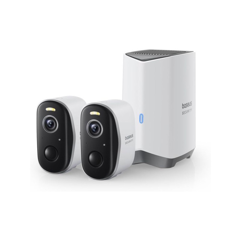 Baseus Security Outdoor Camera - N1 Plus - 2K 2-Cam Kit White — Buy in Cyprus with Fast Delivery