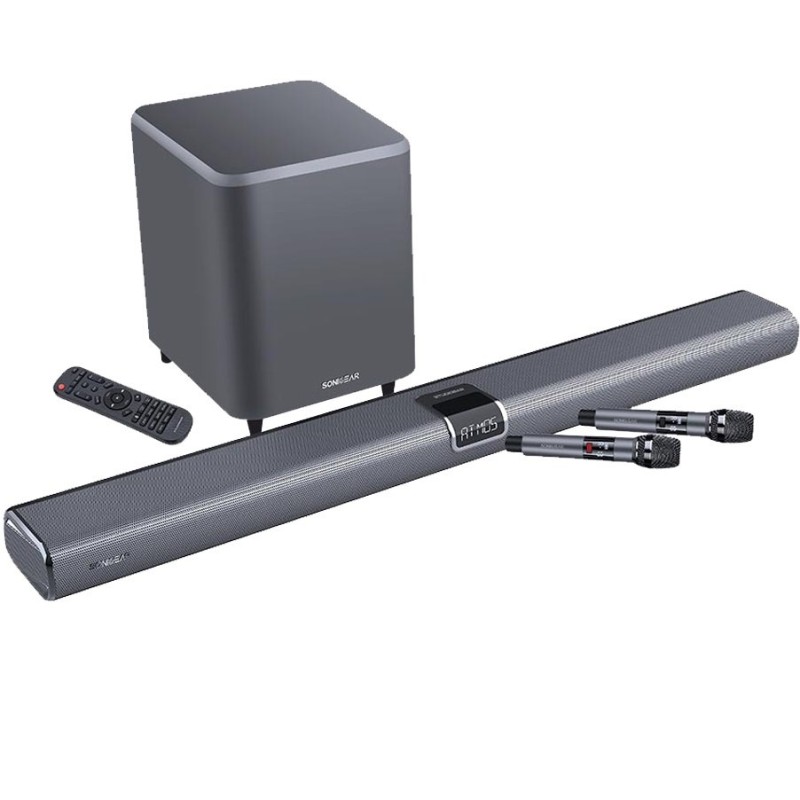 SonicGear Soundbar - STUDIOBAR 3000 - Dolby Atmos 700W 5.1.2 Soundbar Incl 2xUHF Wireless Microphones 3xHDMI,BT,USB
