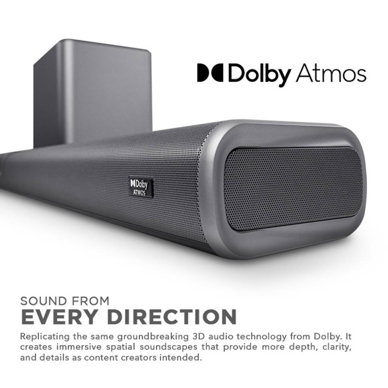 SonicGear Soundbar - STUDIOBAR 3000 - Dolby Atmos 700W 5.1.2 Soundbar Incl 2xUHF Wireless Microphones 3xHDMI,BT,USB