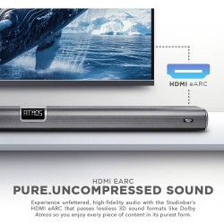 SonicGear Soundbar - STUDIOBAR 3000 - Dolby Atmos 700W 5.1.2 Soundbar Incl 2xUHF Wireless Microphones 3xHDMI,BT,USB