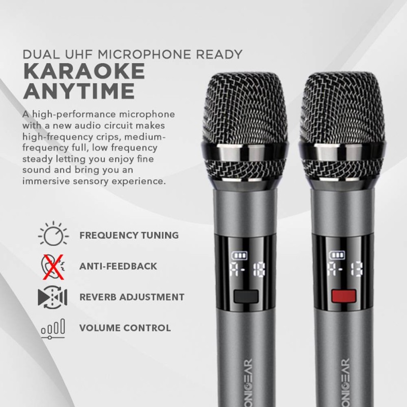 SonicGear Soundbar - STUDIOBAR 3000 - Dolby Atmos 700W 5.1.2 Soundbar Incl 2xUHF Wireless Microphones 3xHDMI,BT,USB