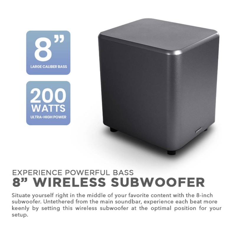 SonicGear Soundbar - STUDIOBAR 3000 - Dolby Atmos 700W 5.1.2 Soundbar Incl 2xUHF Wireless Microphones 3xHDMI,BT,USB