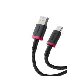 Baseus Cable - USB-C to USB-A, Dura Series Braided, 2.0m, Black+Red — Buy in Cyprus with Fast Delivery
