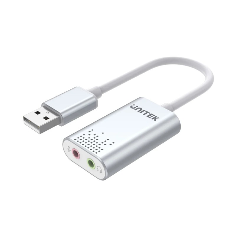Unitek External USB Soundcard - Y-247A - USB-A to Stereo Audio Headset and Microphone — Buy in Cyprus with Fast Delivery
