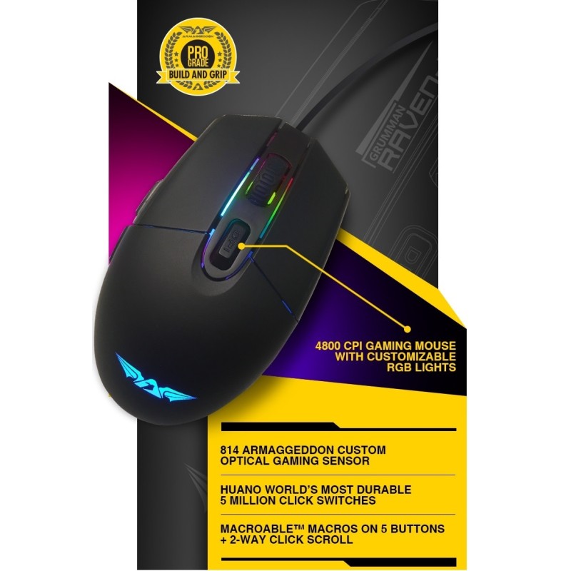 Armaggeddon Pro-Gaming Mouse with Free Mousepad - Raven 3 - Pro-Gaming Mouse, Free Mousepad — Buy in Cyprus with Fast Delivery