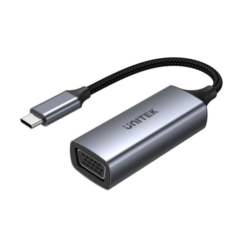 Unitek Converter USB-C to VGA - V1413A - Aluminium Braided — Buy in Cyprus with Fast Delivery