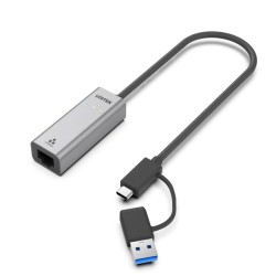 Unitek Converter - U1313C - USB-C to LAN 2.5Gb Ethernet+USB-A — Buy in Cyprus with Fast Delivery