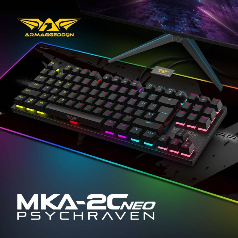 Armaggeddon Neo White Mechanical Gaming Keyboard - MKA-2C - 87 Brown Keys — Buy in Cyprus with Fast Delivery