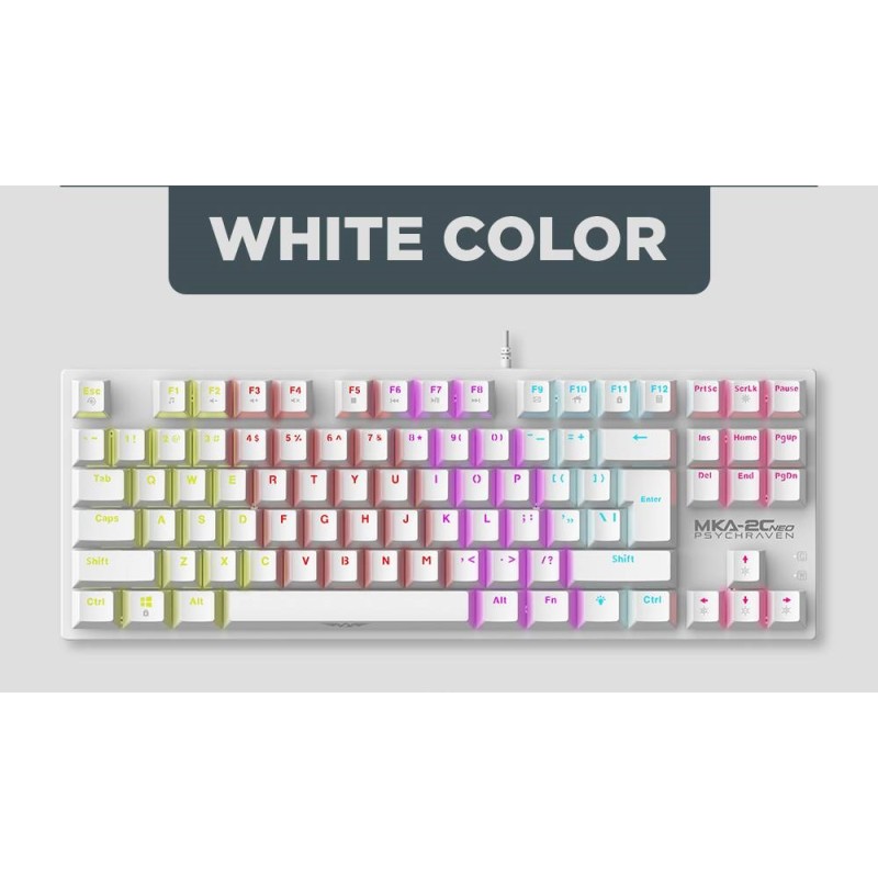 Armaggeddon Neo White Mechanical Gaming Keyboard - MKA-2C - 87 Brown Keys — Buy in Cyprus with Fast Delivery