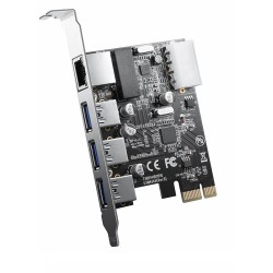 Orico PCI Express Card - PNU-3A1R - 3x USB 3.0 1x Gigabit LAN — Buy in Cyprus with Fast Delivery
